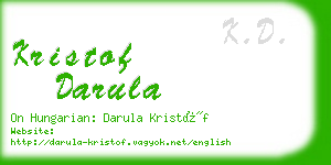 kristof darula business card